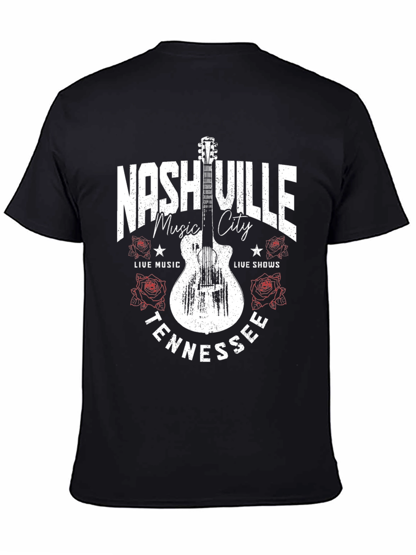 Nashville Tennessee Guitar Graphic T-Shirt