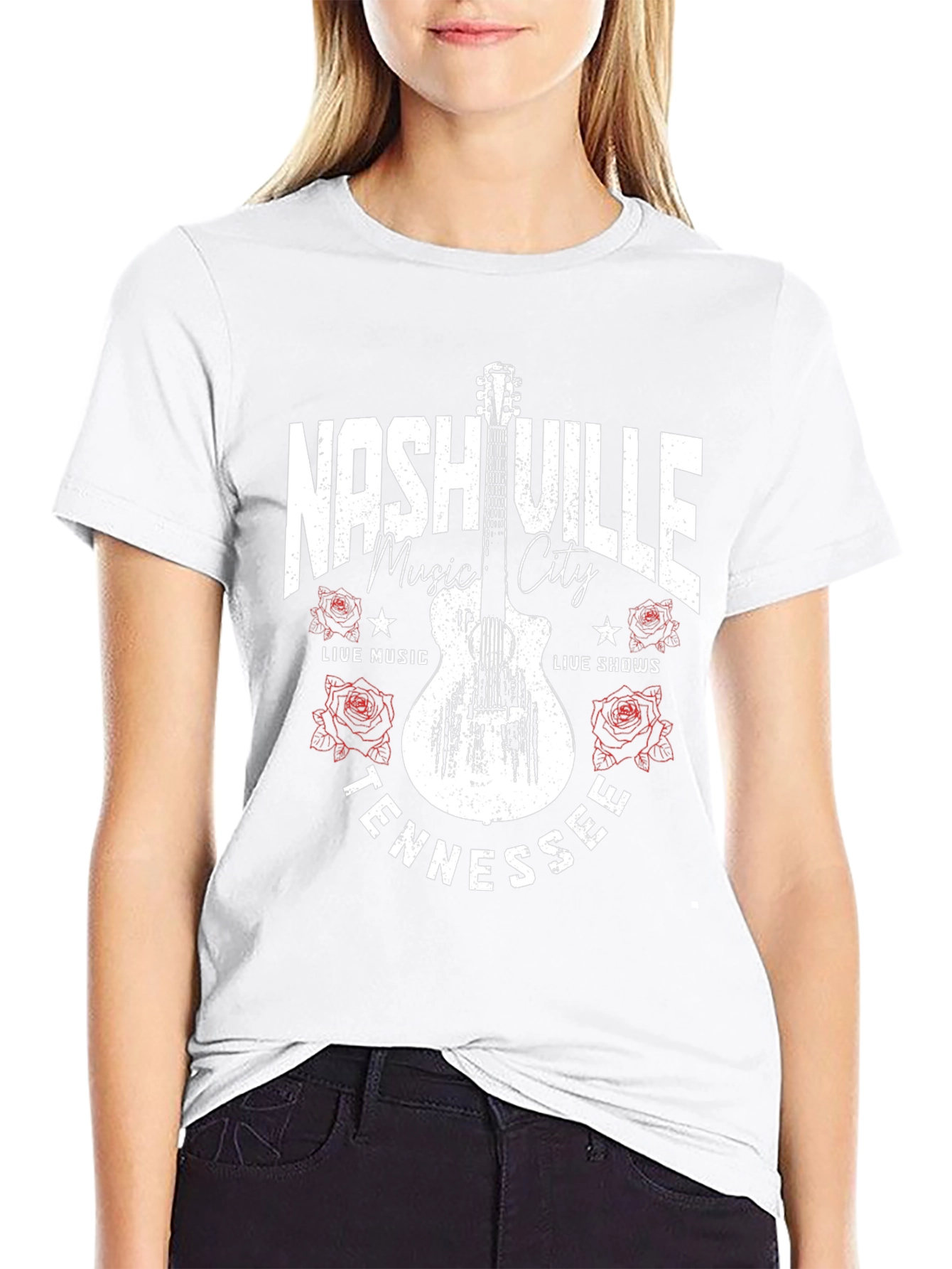 Nashville Tennessee Guitar Graphic T-Shirt