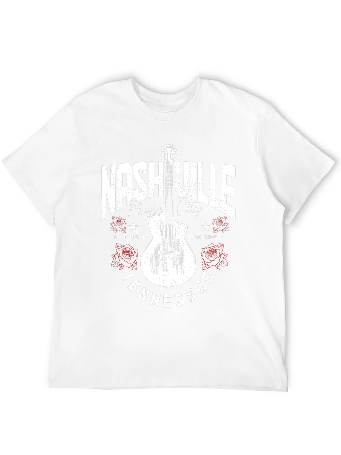 Nashville Tennessee Guitar Graphic T-Shirt