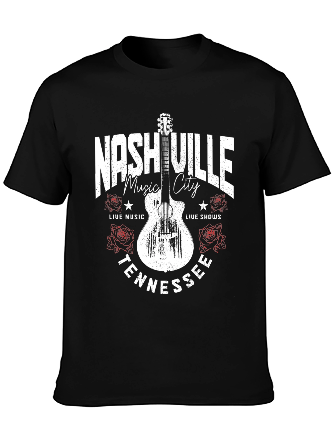 Nashville Tennessee Guitar Graphic T-Shirt
