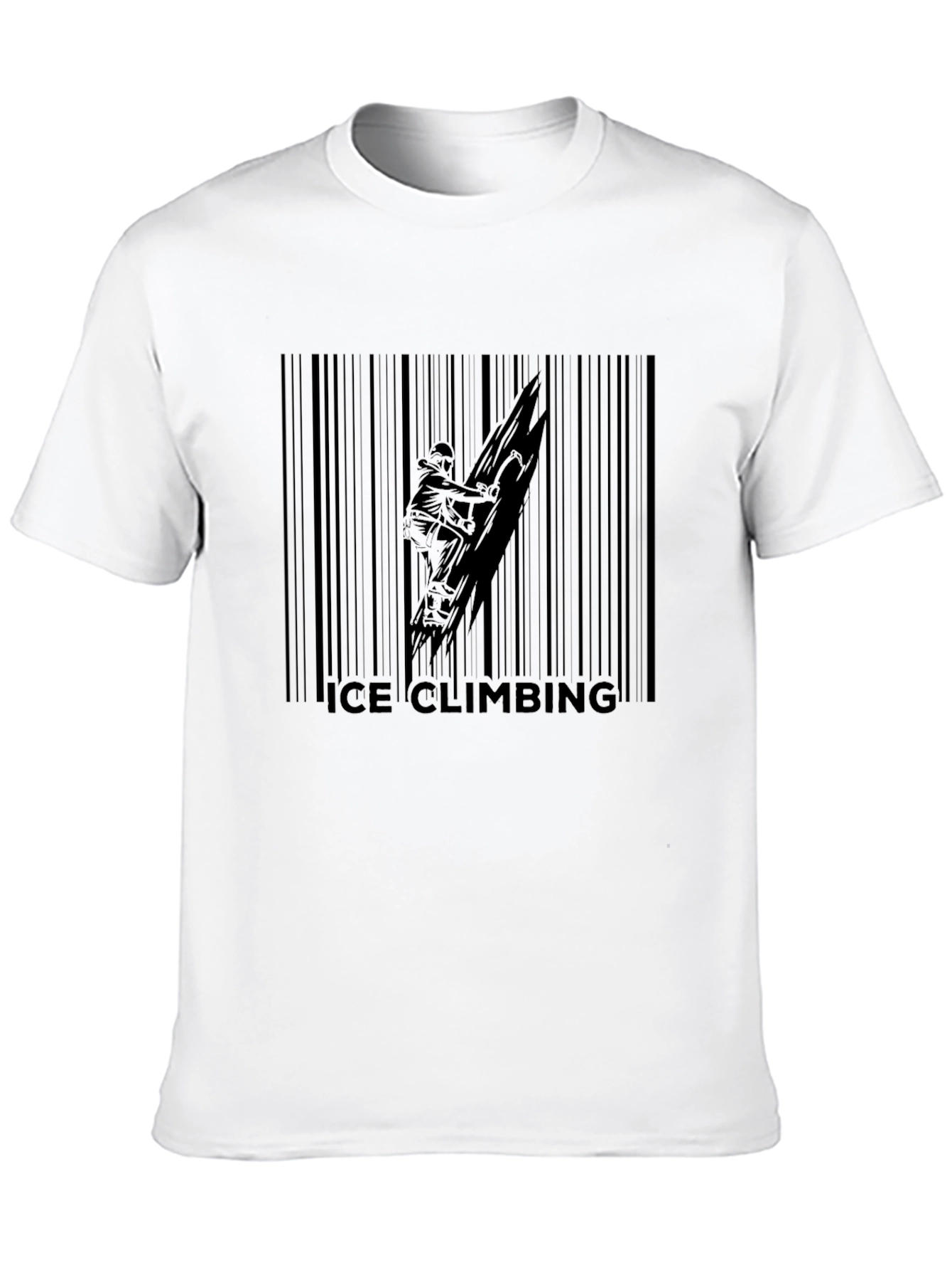 Ice Climbing Barcode T-Shirt - Adventure Tee