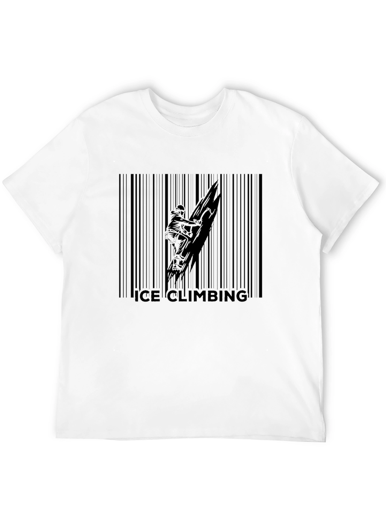 Ice Climbing Barcode T-Shirt - Adventure Tee