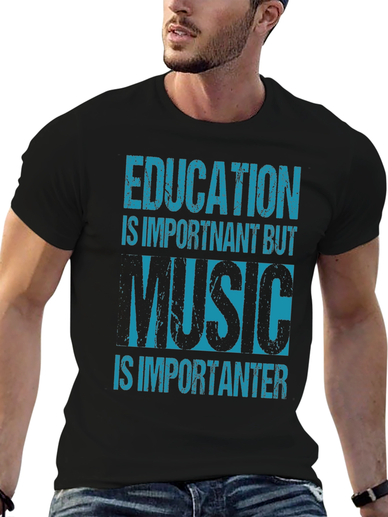 Education vs Music Graphic Tee