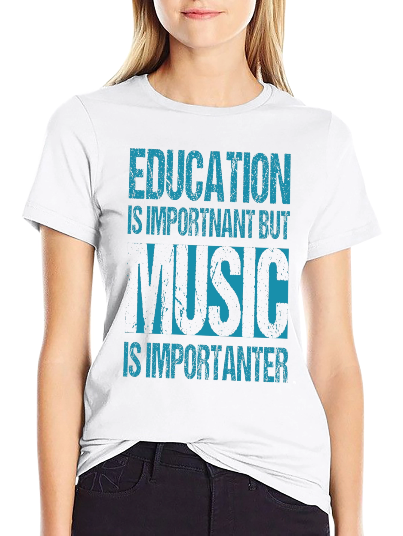 Education vs Music Graphic Tee