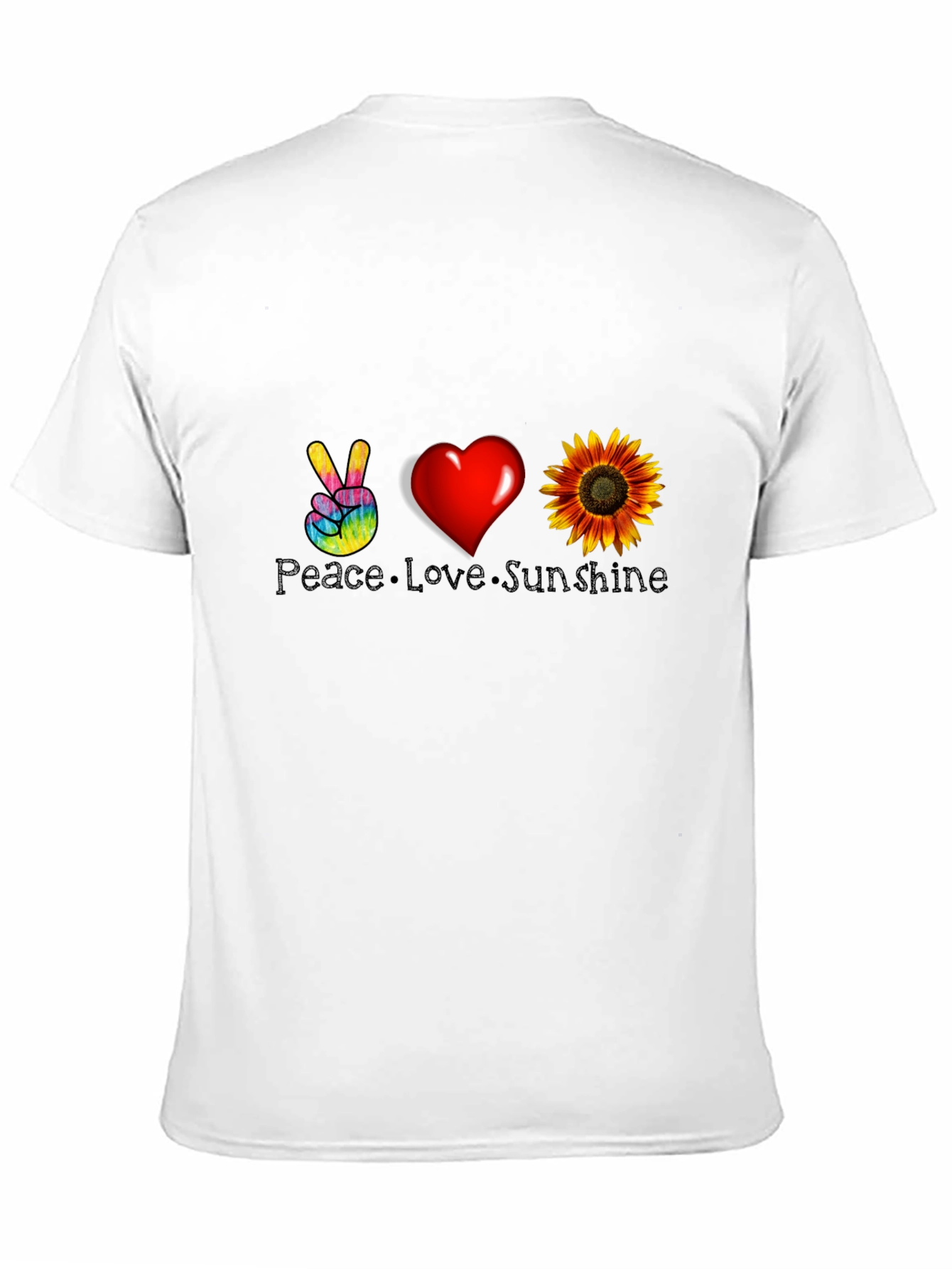 Peace Love Sunshine Graphic Tee - Black