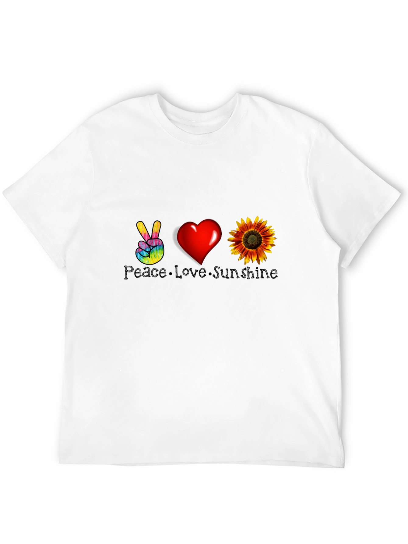 Peace Love Sunshine Graphic Tee - Black