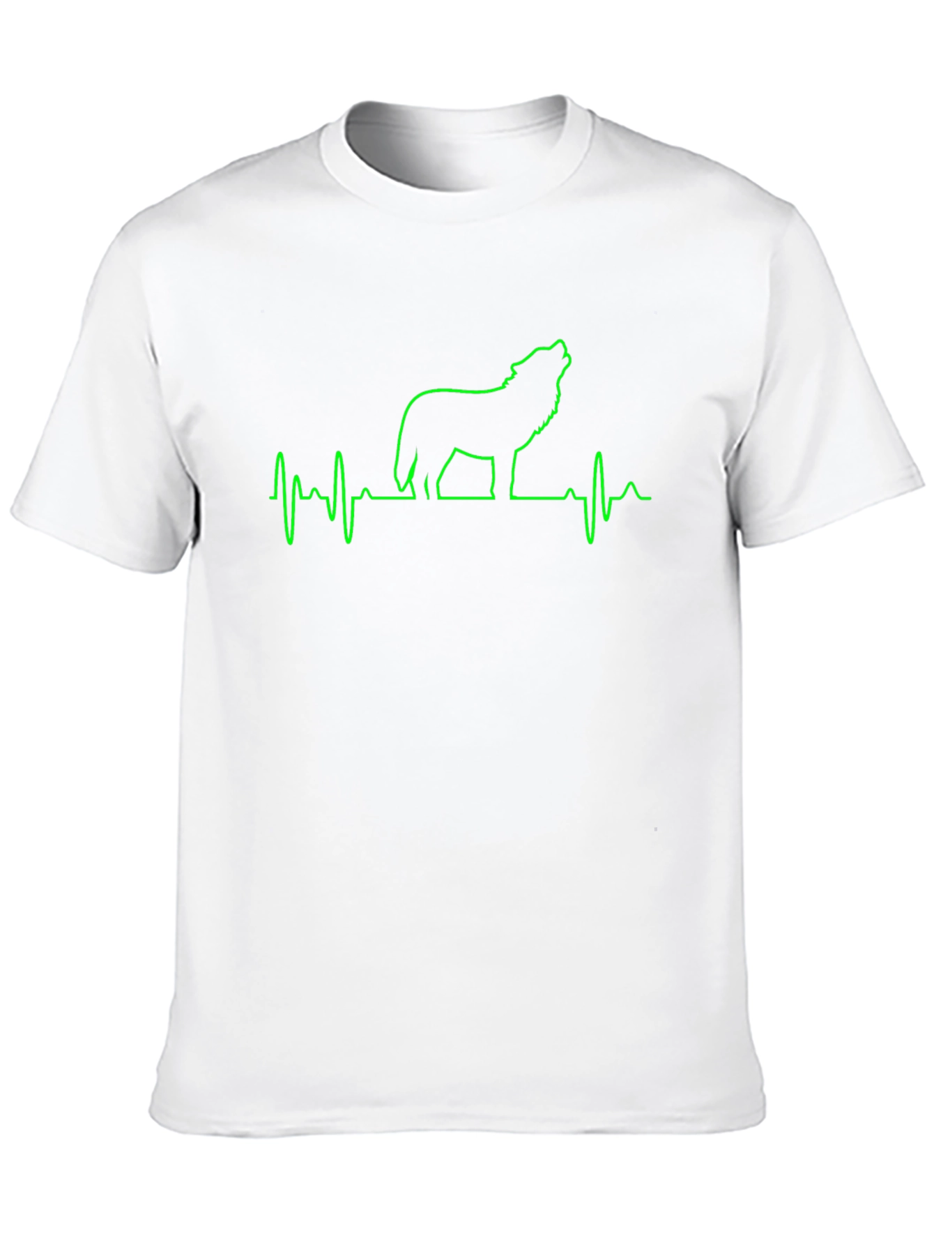 Wolf Heartbeat T-Shirt - Black Graphic Tee