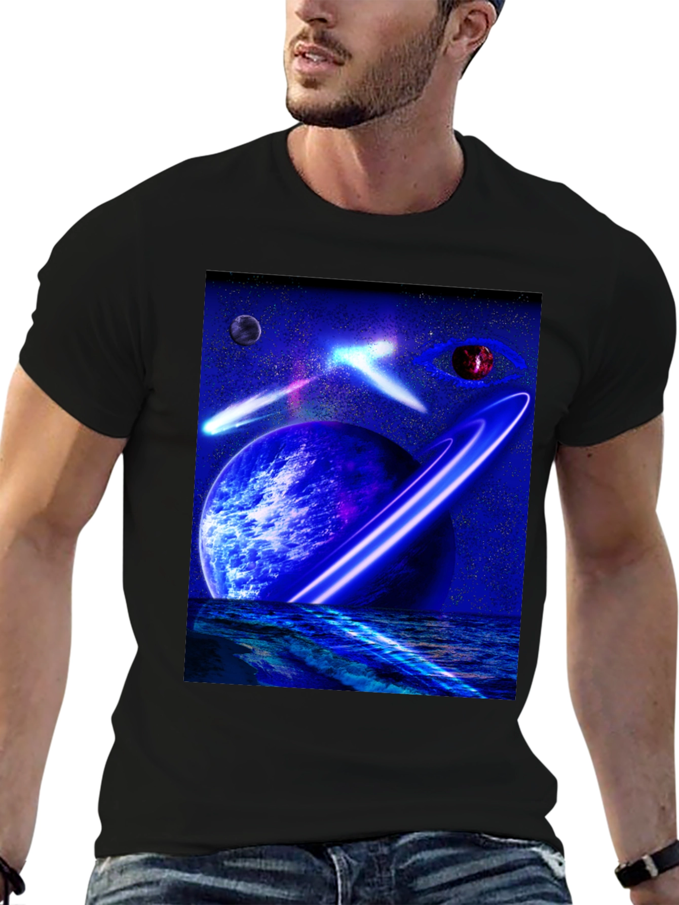 Cosmic Planet T-Shirt - Sci-Fi Graphic Tee