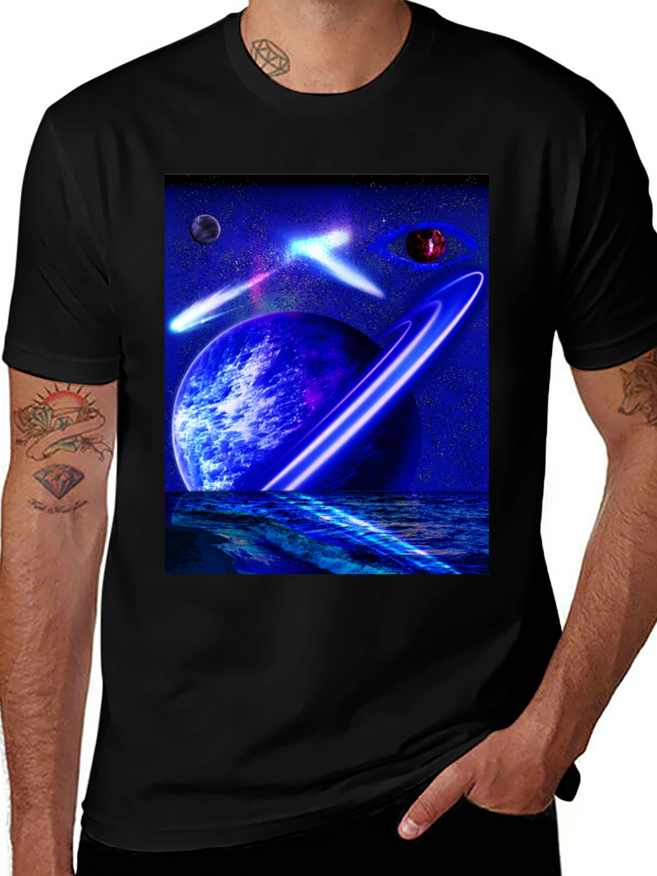 Cosmic Planet T-Shirt - Sci-Fi Graphic Tee
