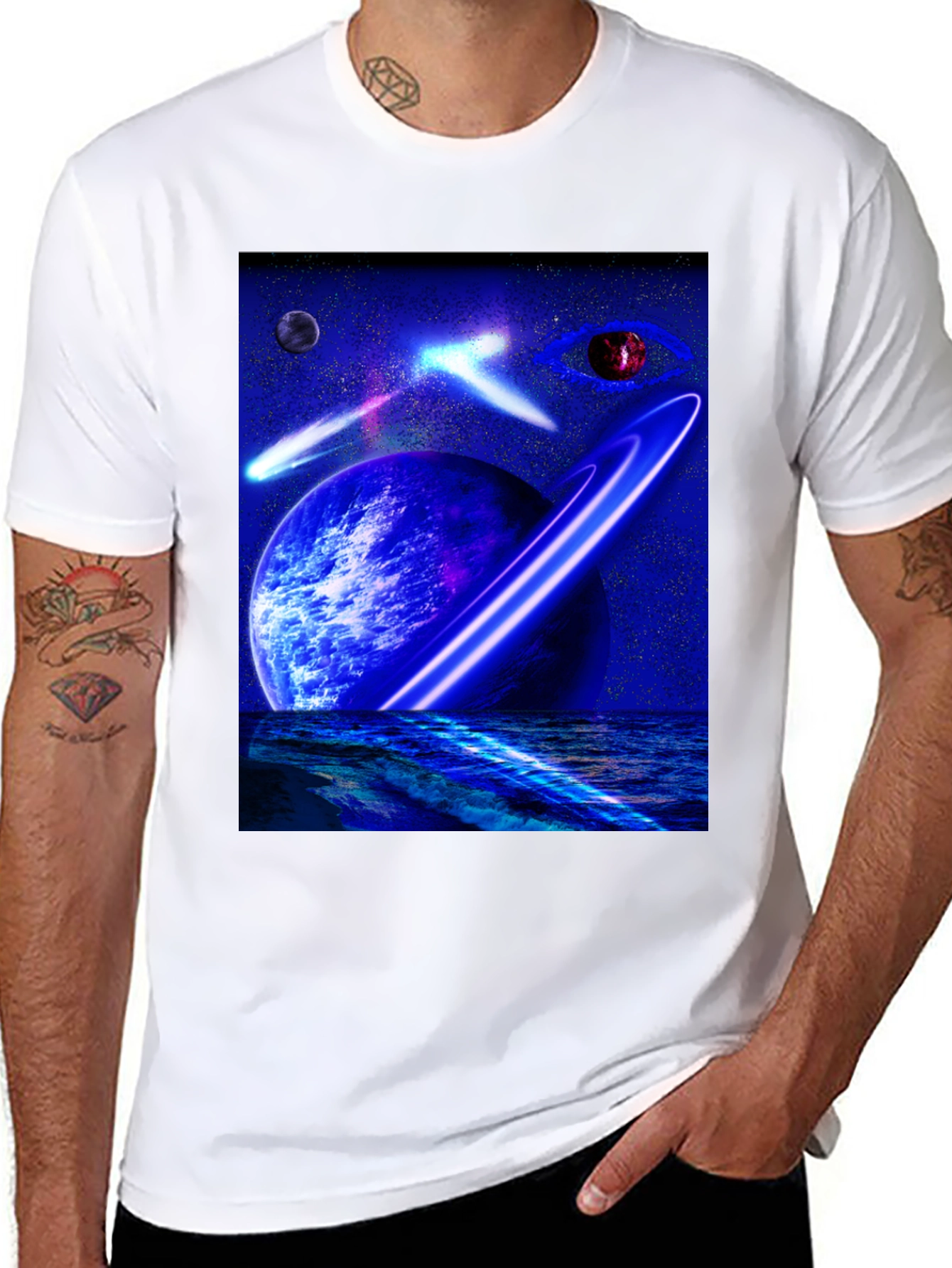 Cosmic Planet T-Shirt - Sci-Fi Graphic Tee