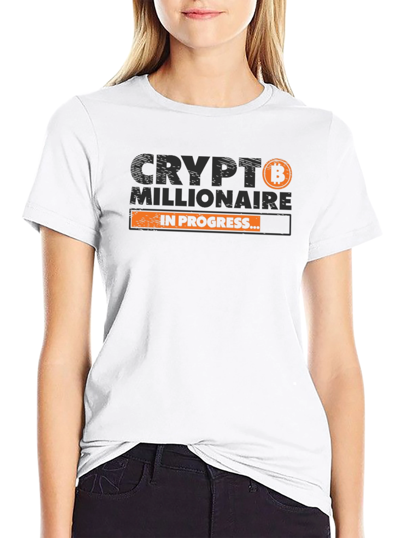Crypto Millionaire in Progress T-Shirt - Black