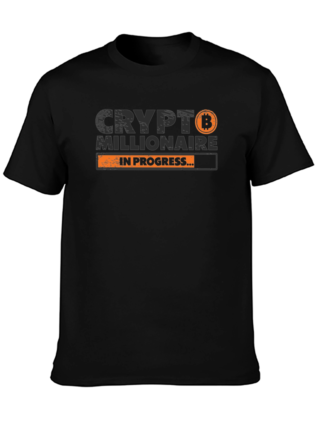 Crypto Millionaire in Progress T-Shirt - Black
