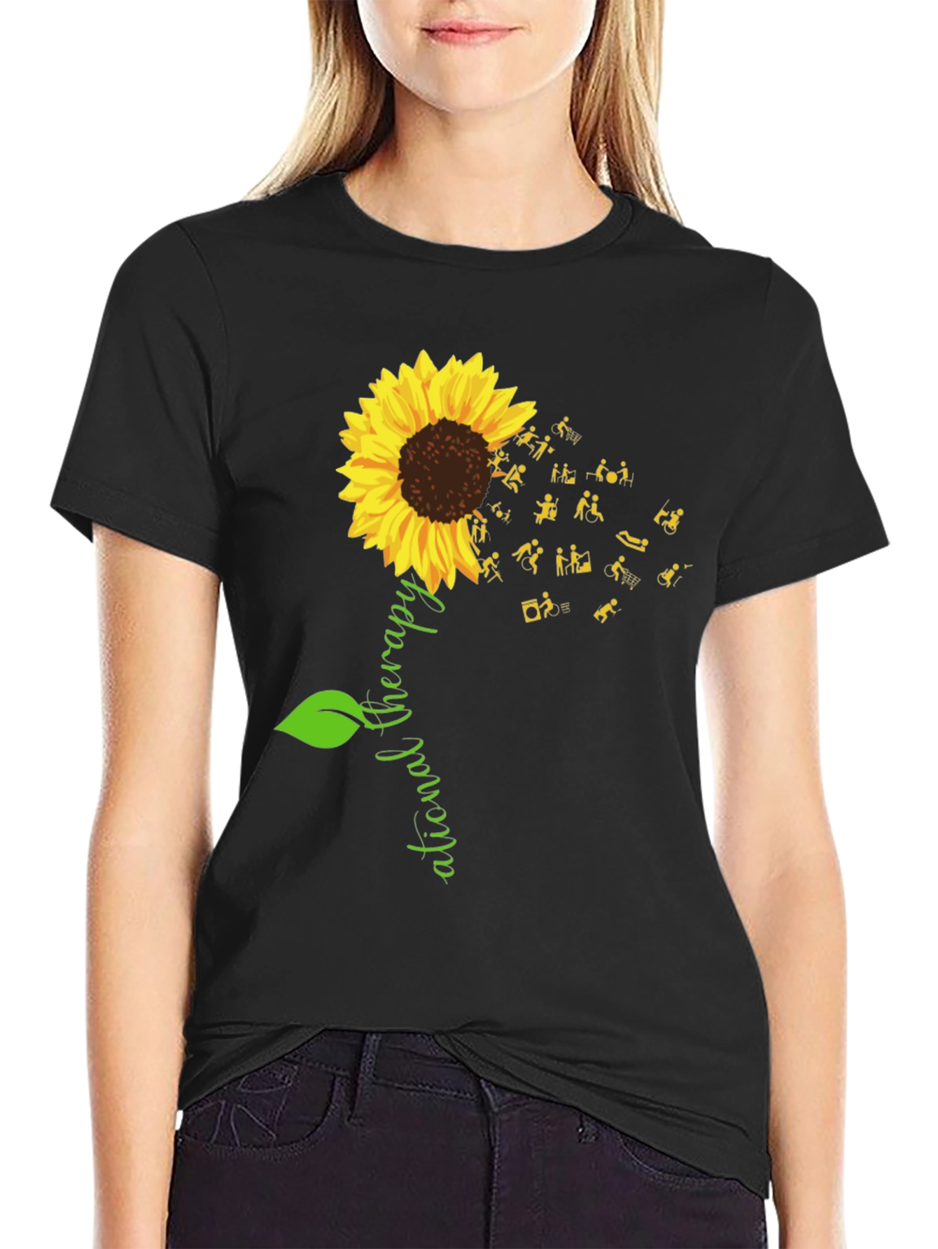 Occupational Therapy Sunflower Graphic T-Shirt