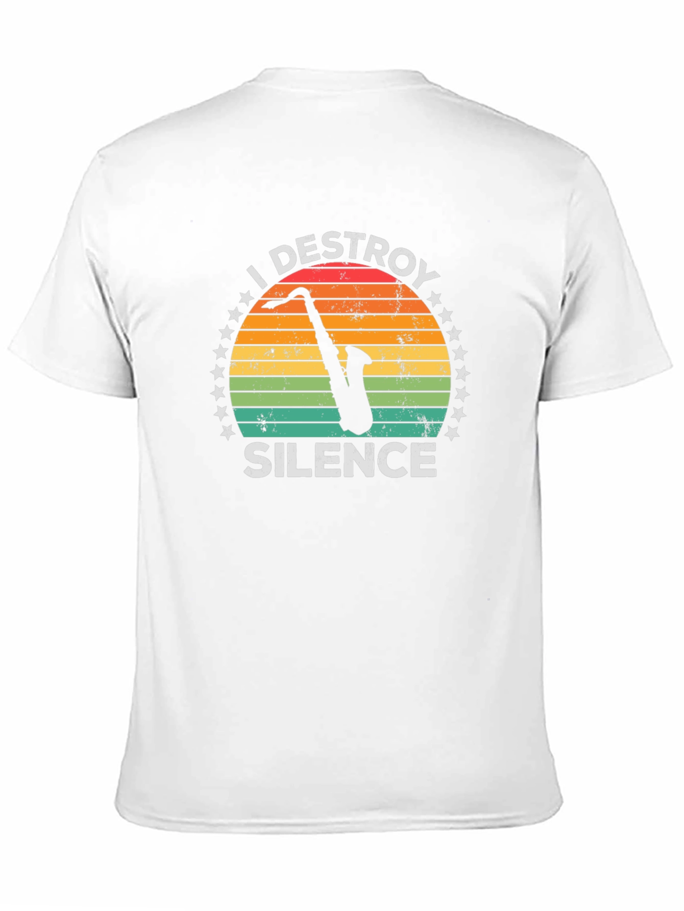 I Destroy Silence Saxophone T-Shirt