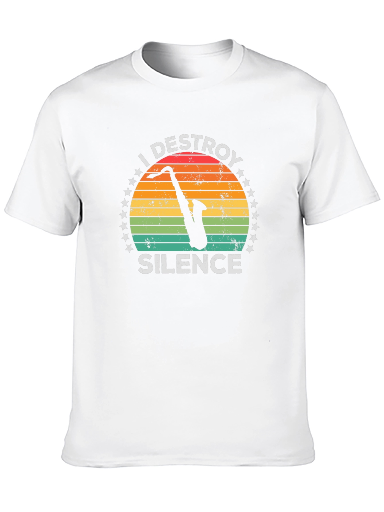 I Destroy Silence Saxophone T-Shirt