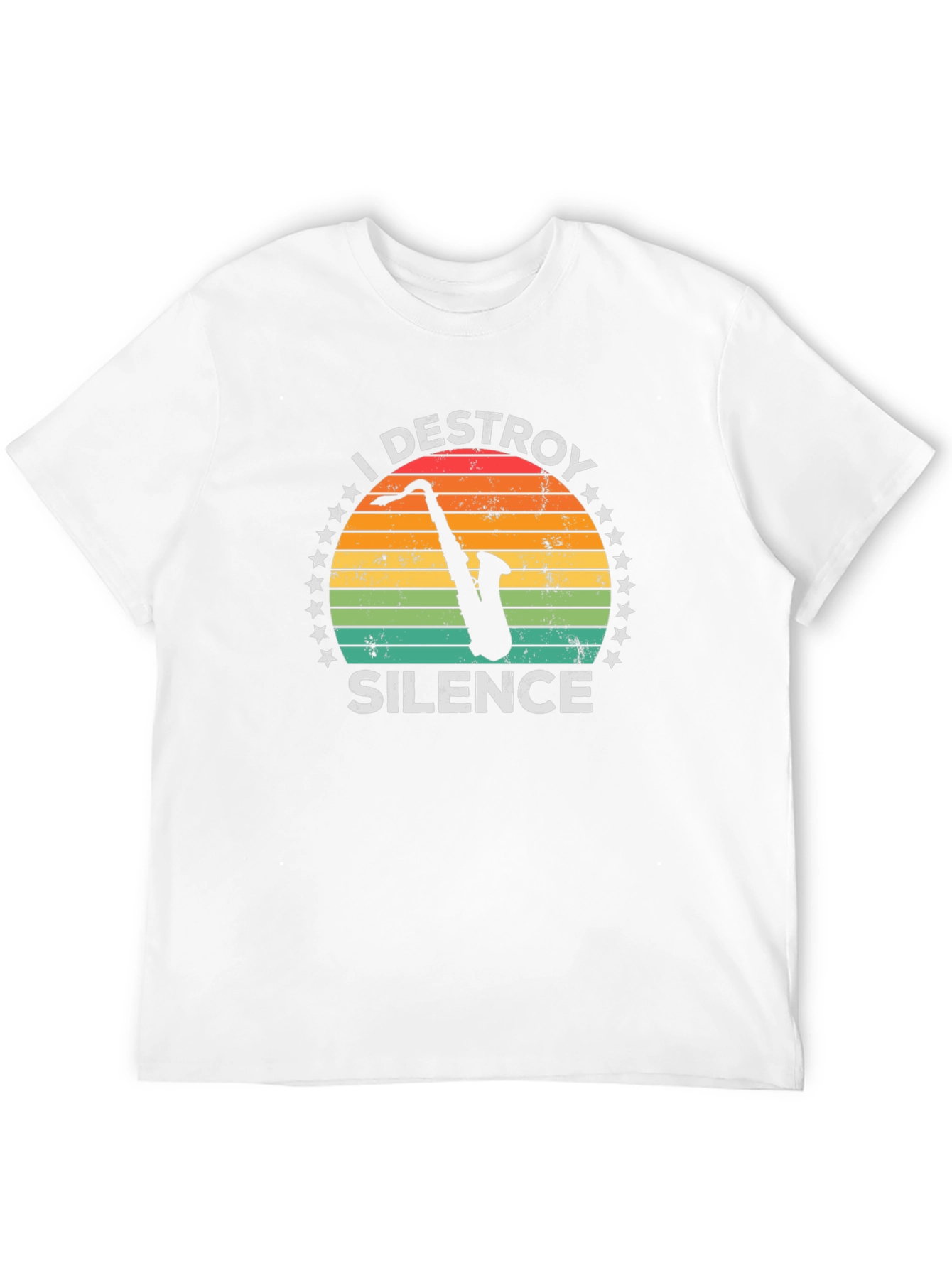 I Destroy Silence Saxophone T-Shirt