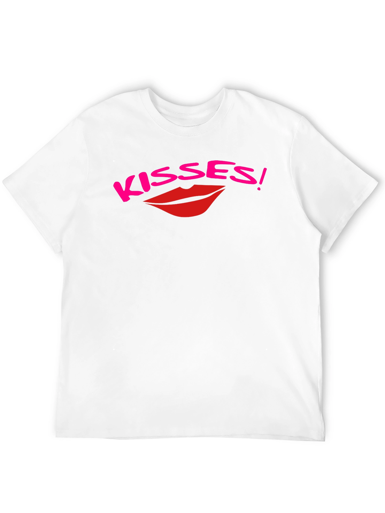 Kisses Graphic Print Black T-Shirt