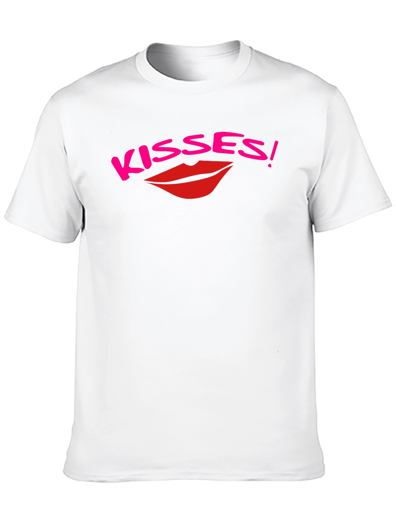 Kisses Graphic Print Black T-Shirt