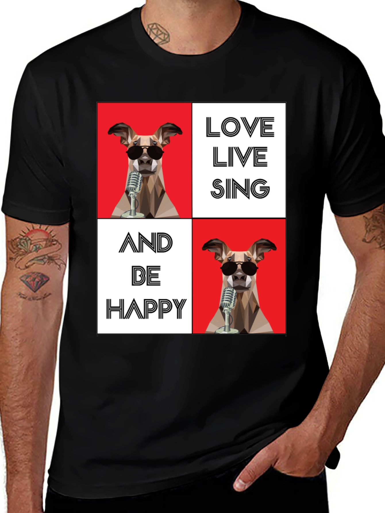 Love Live Sing Dog Graphic Tee