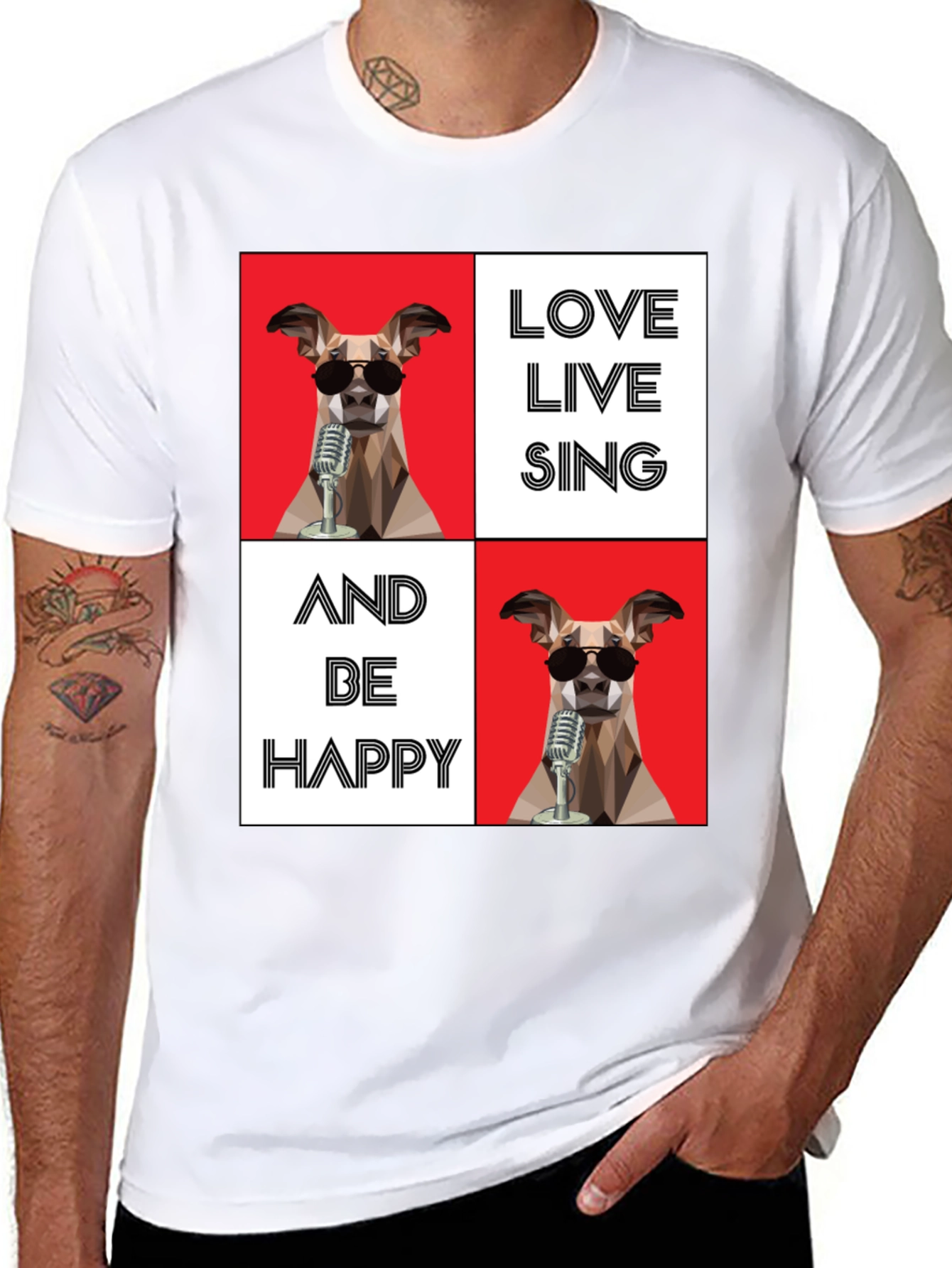 Love Live Sing Dog Graphic Tee