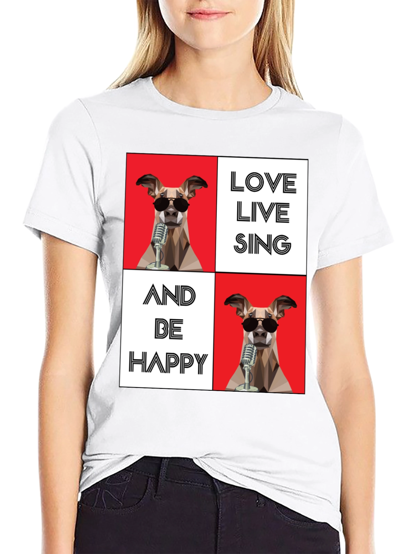 Love Live Sing Dog Graphic Tee