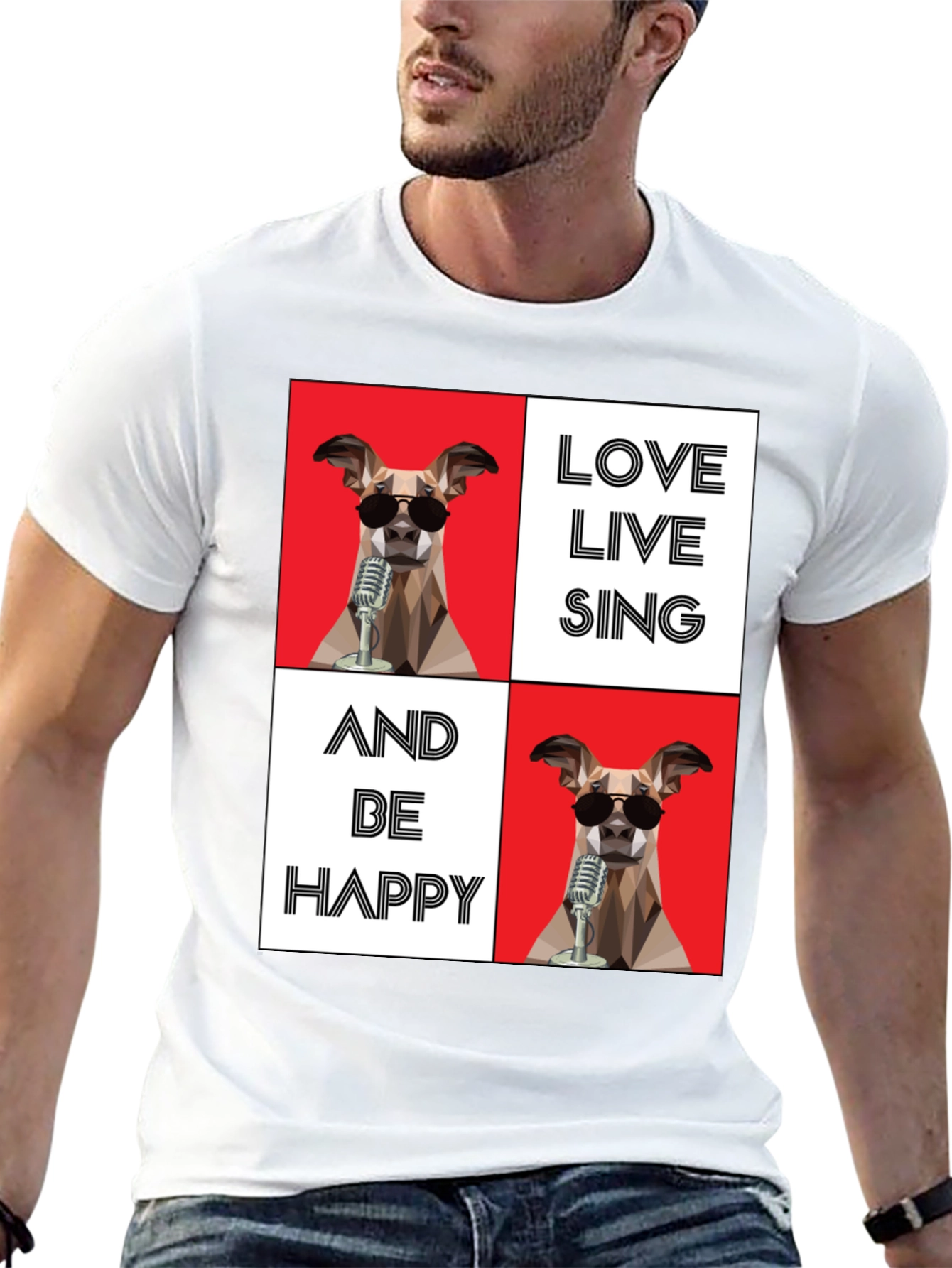 Love Live Sing Dog Graphic Tee
