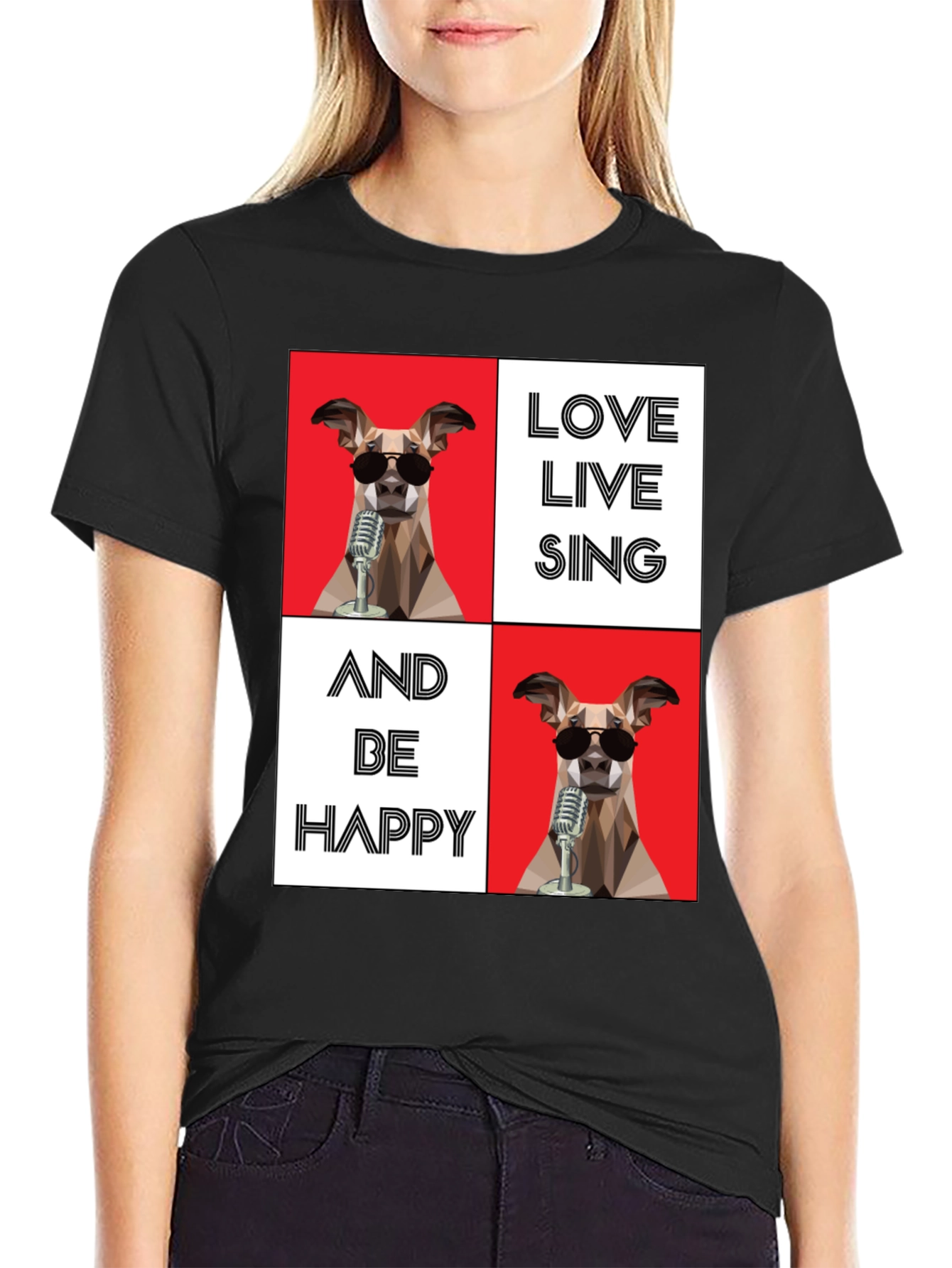 Love Live Sing Dog Graphic Tee