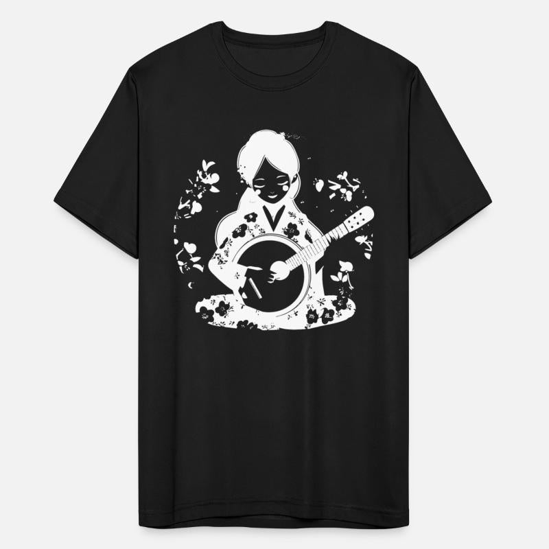Female Banjo Player Drawing