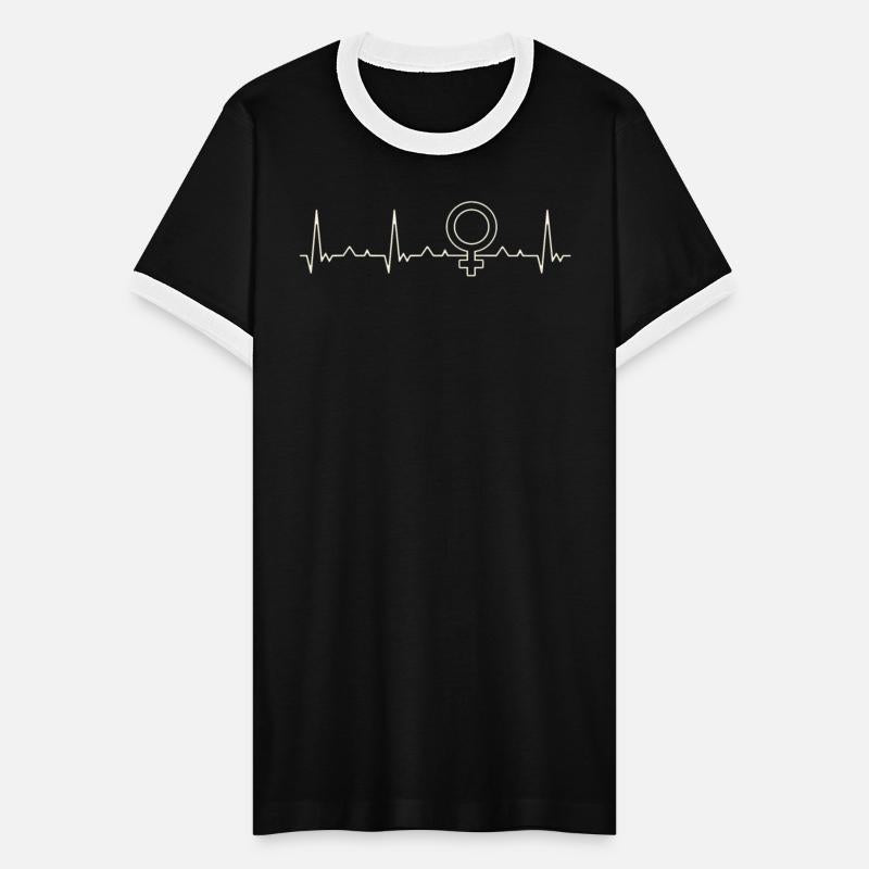 Female Symbol Girl Power. Heart. Love. EKG. Pulse