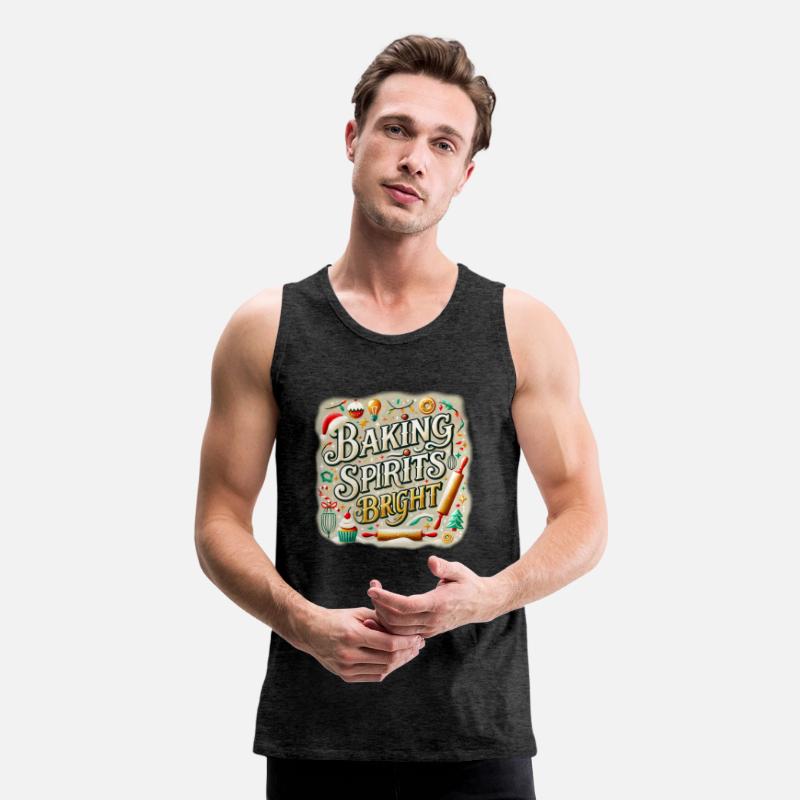 Festive Design with "Baking Spirits Bright" Phrase