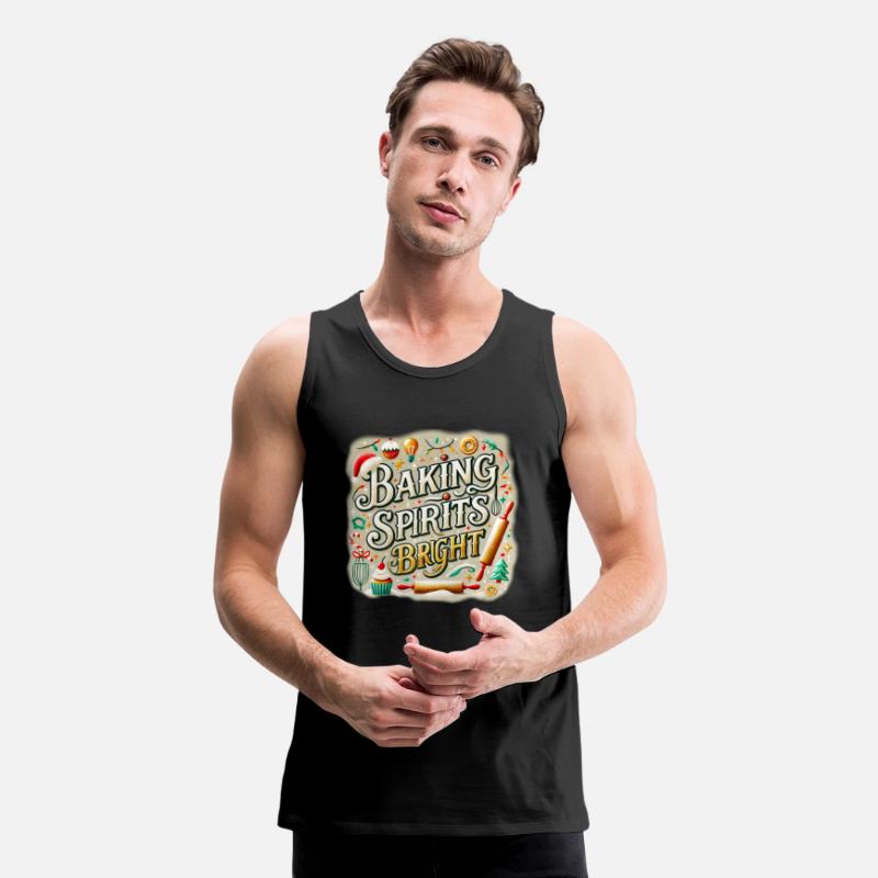 Festive Design with "Baking Spirits Bright" Phrase