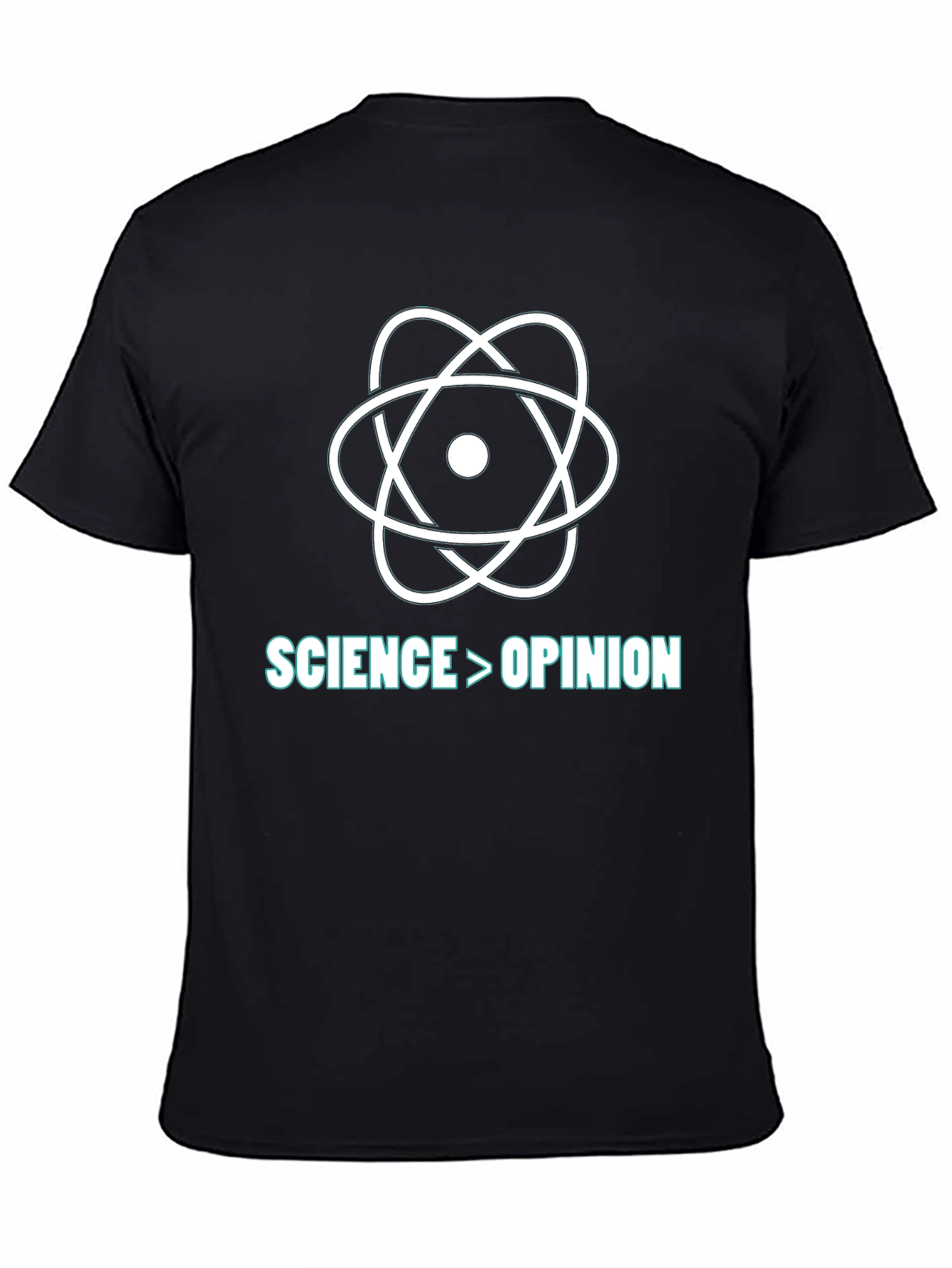 Science Over Opinion T-Shirt - Black Cotton Blend