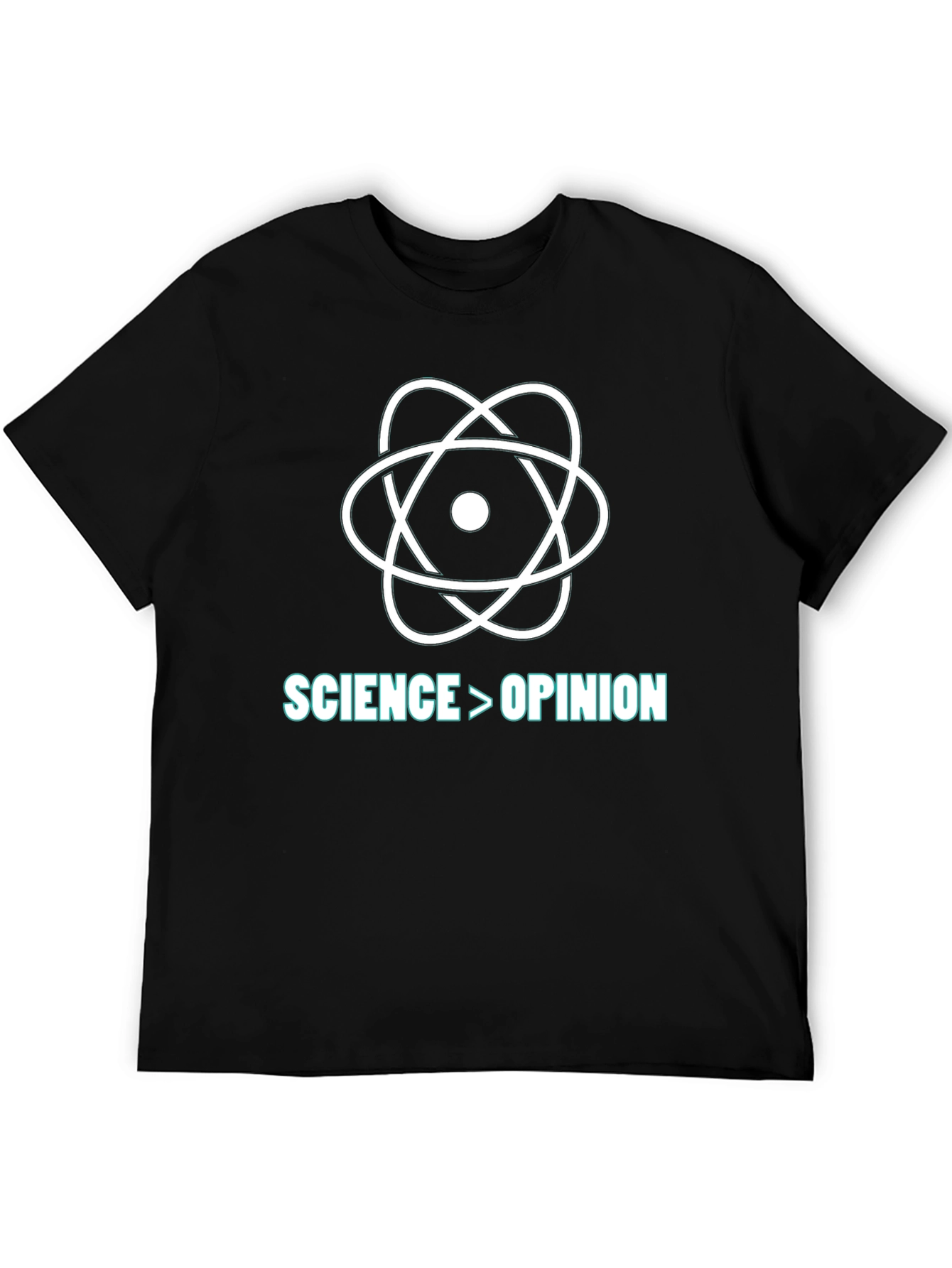 Science Over Opinion T-Shirt - Black Cotton Blend