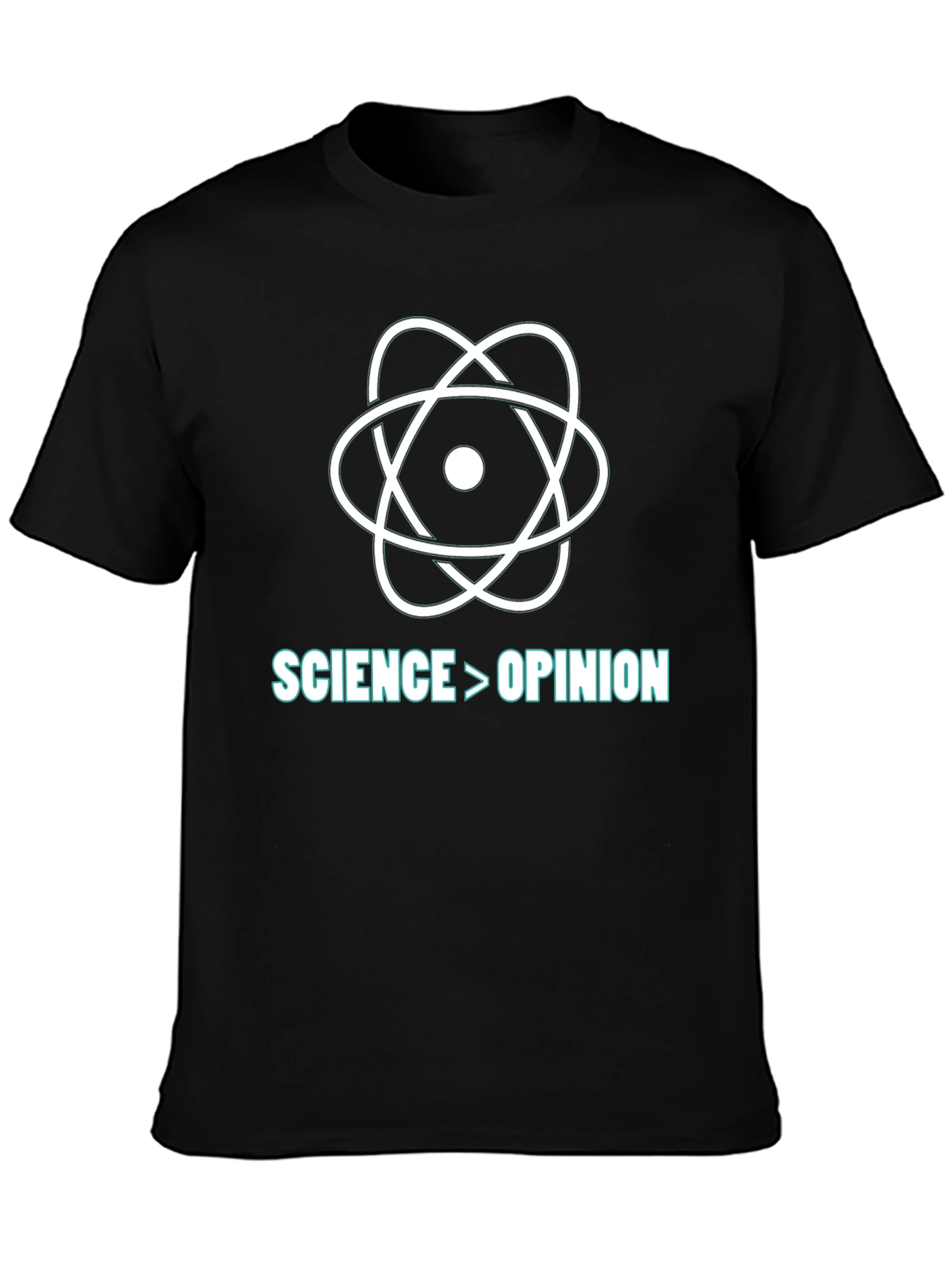 Science Over Opinion T-Shirt - Black Cotton Blend