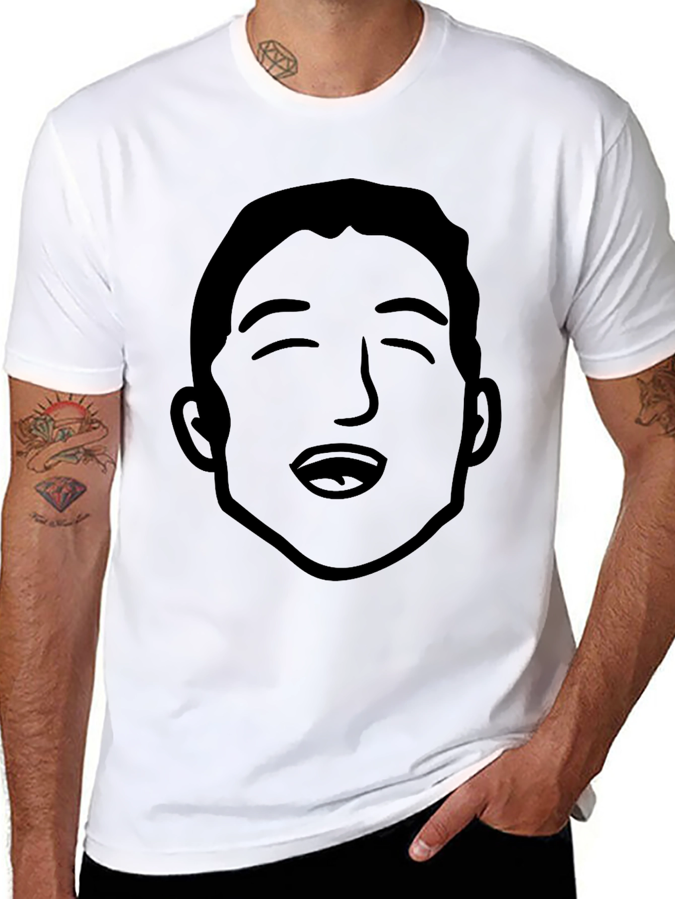 Funny Face Graphic Tee - Black