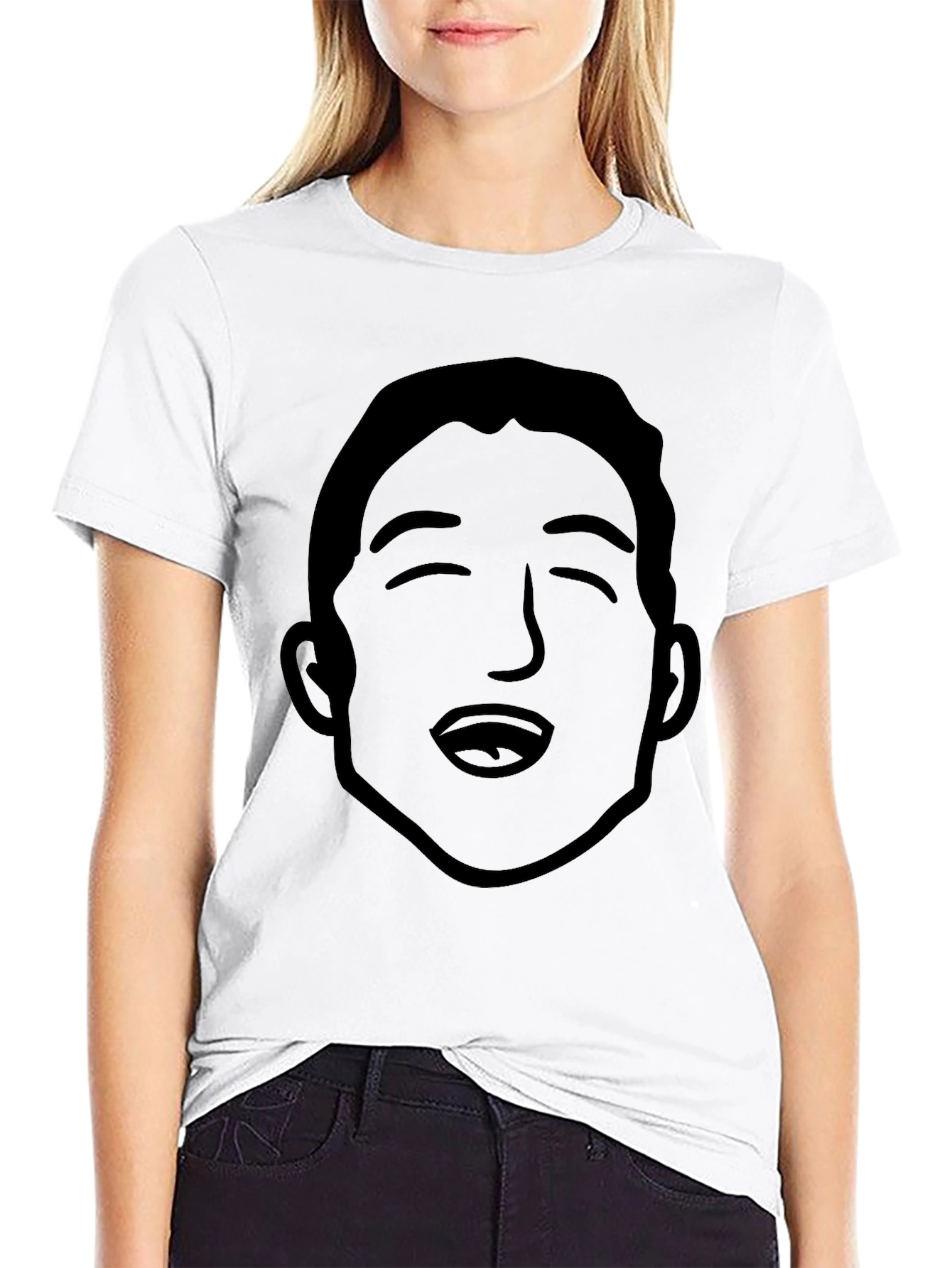 Funny Face Graphic Tee - Black