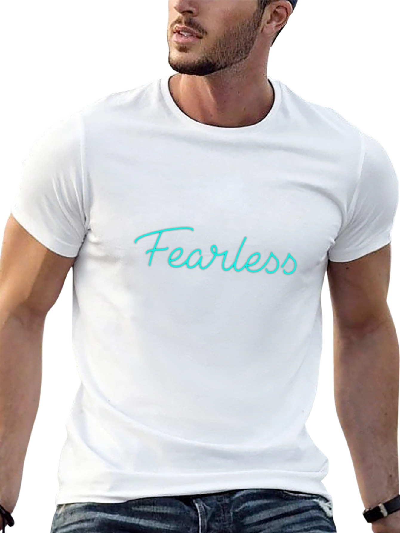 Fearless Graphic T-Shirt - Stylish Crew Neck Tee