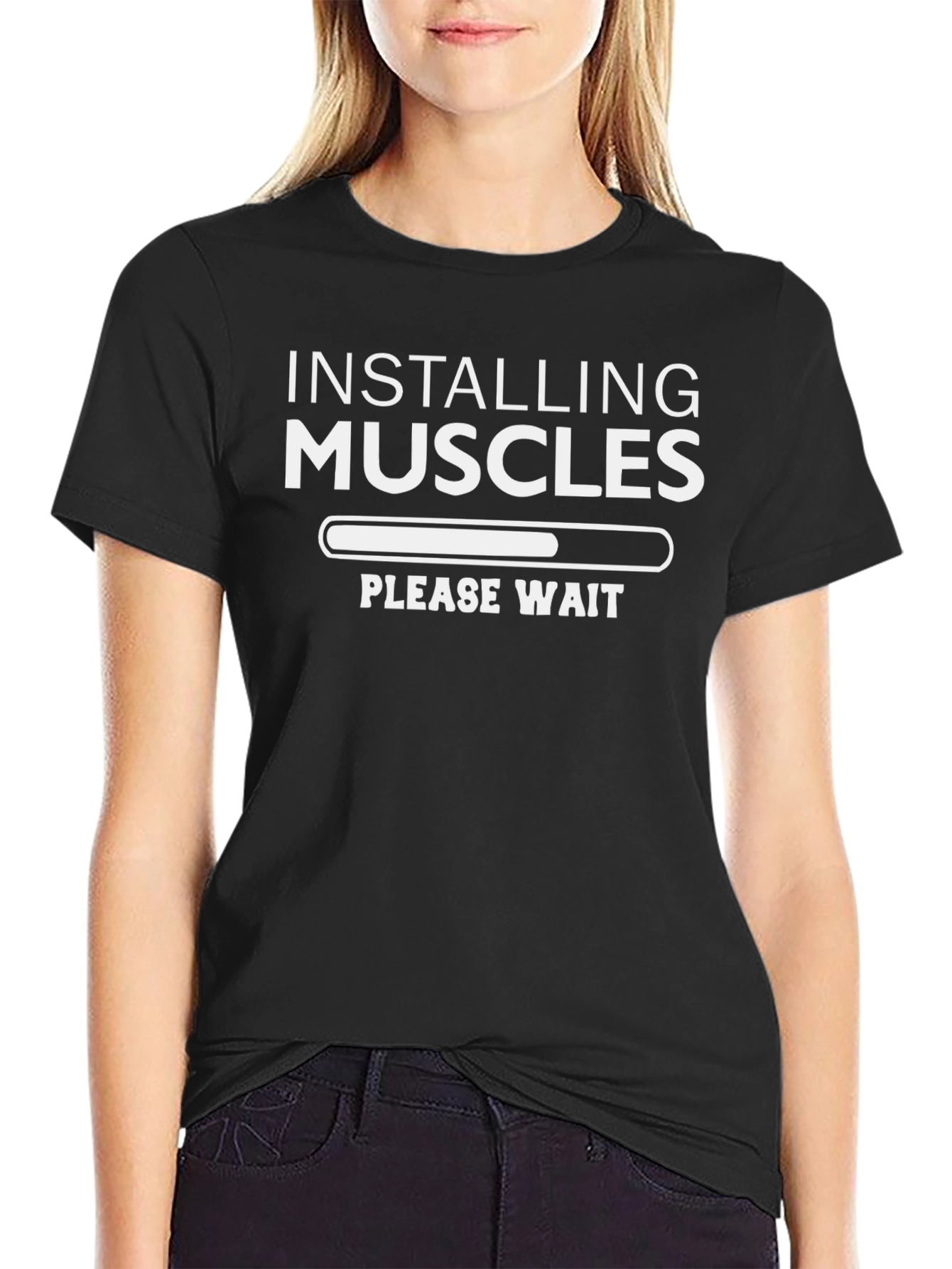 Installing Muscles Funny Workout T-Shirt
