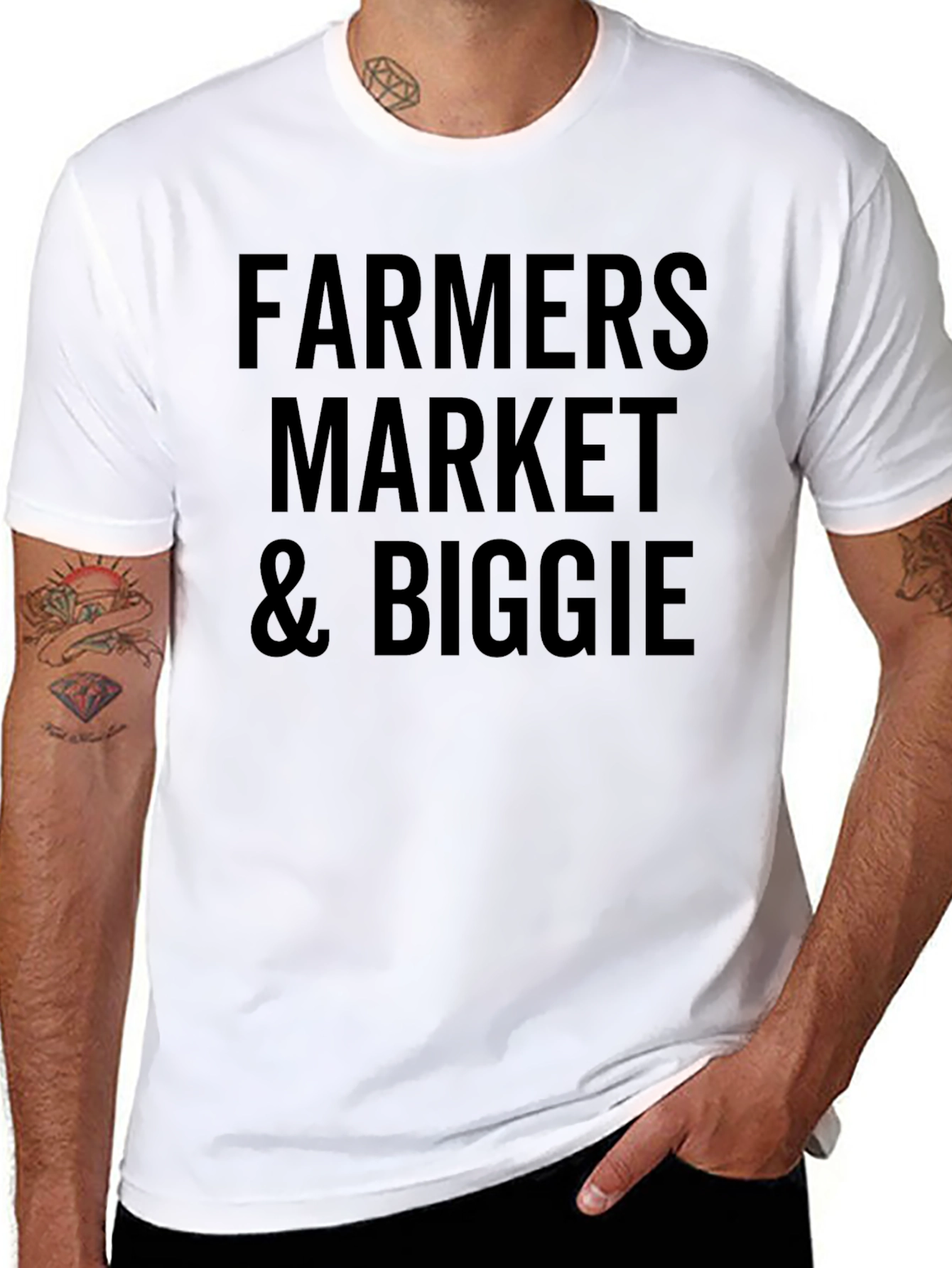 Farmers Market & Biggie T-Shirt - Black