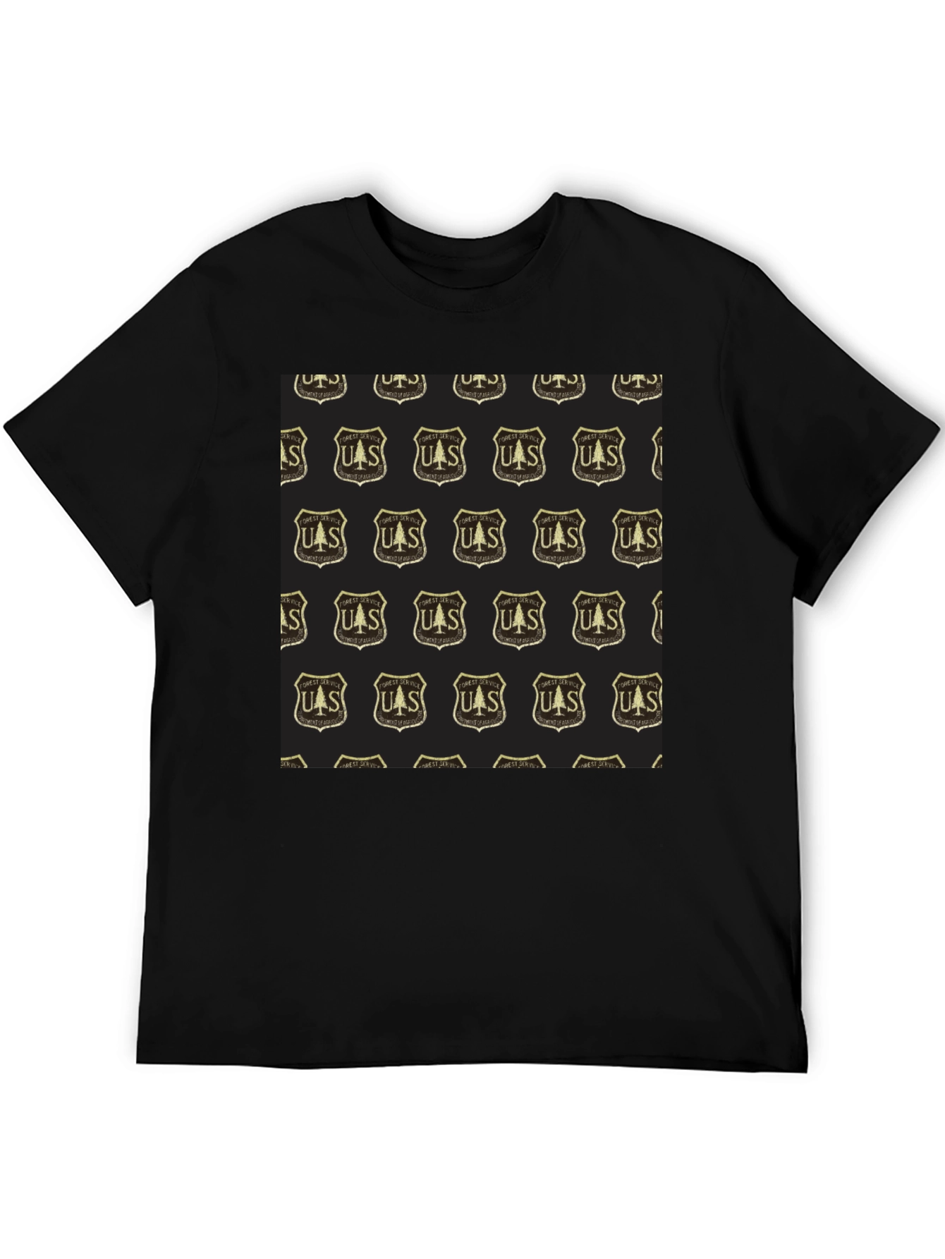 UAS Pattern Black Tee