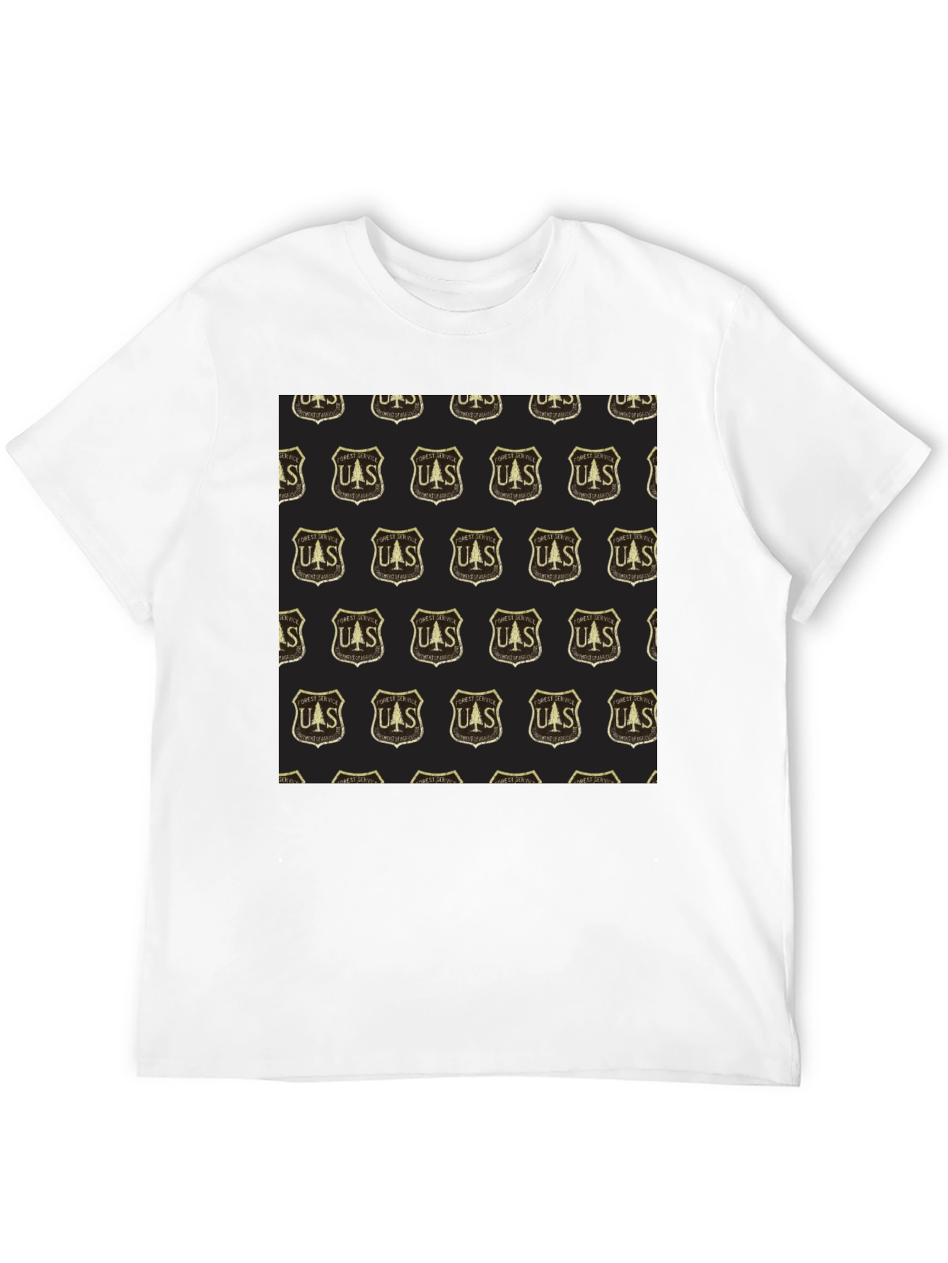 UAS Pattern Black Tee