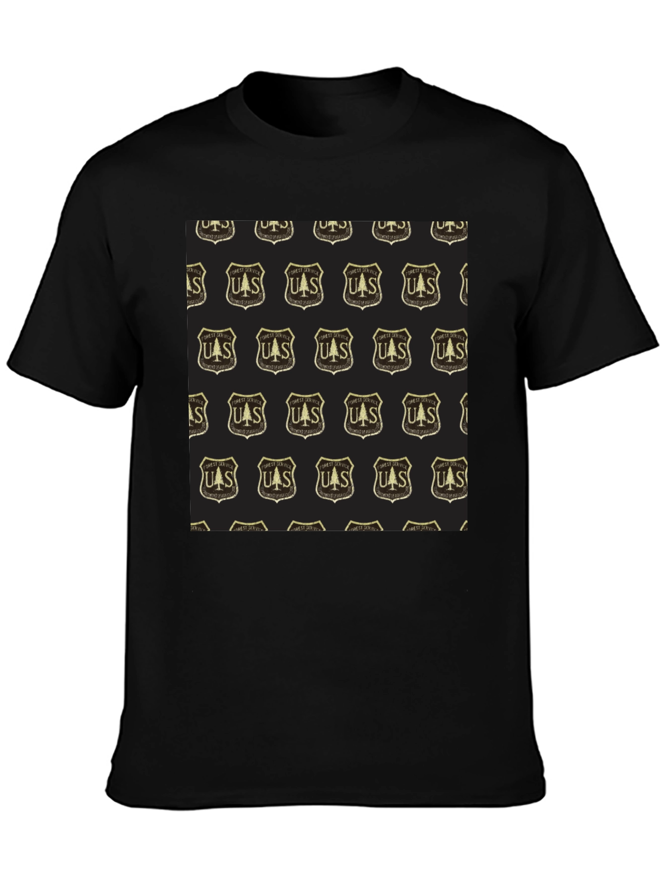 UAS Pattern Black Tee