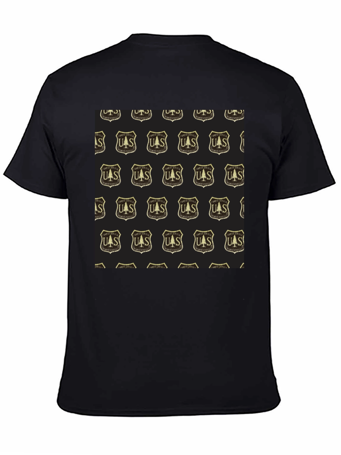 UAS Pattern Black Tee
