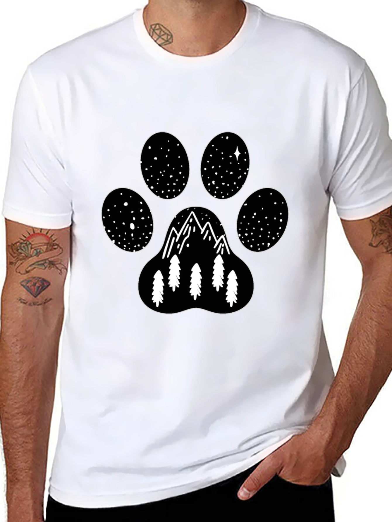Mountain Paw Print T-Shirt