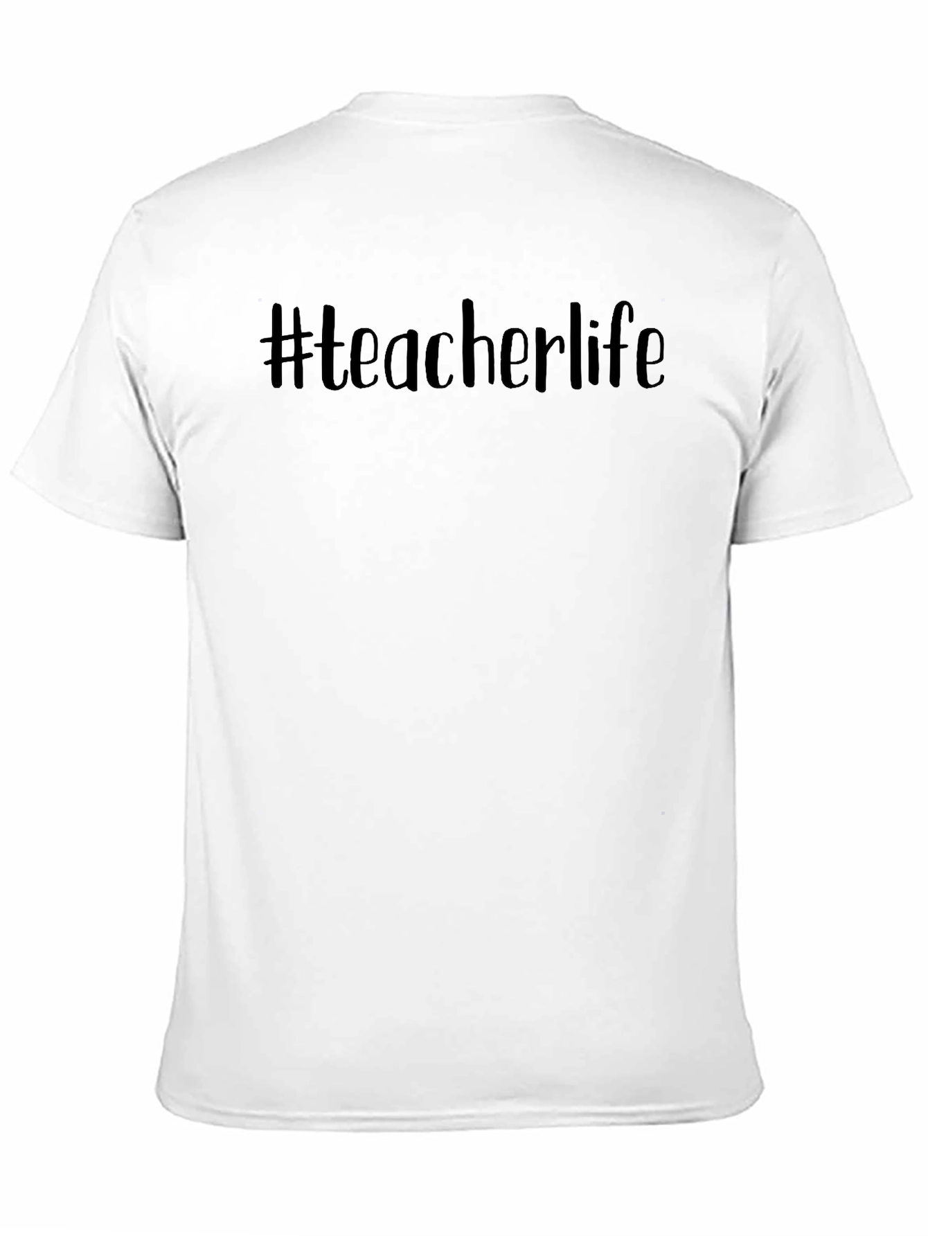 #Teacherlife Graphic T-Shirt - Black Crew Neck Tee