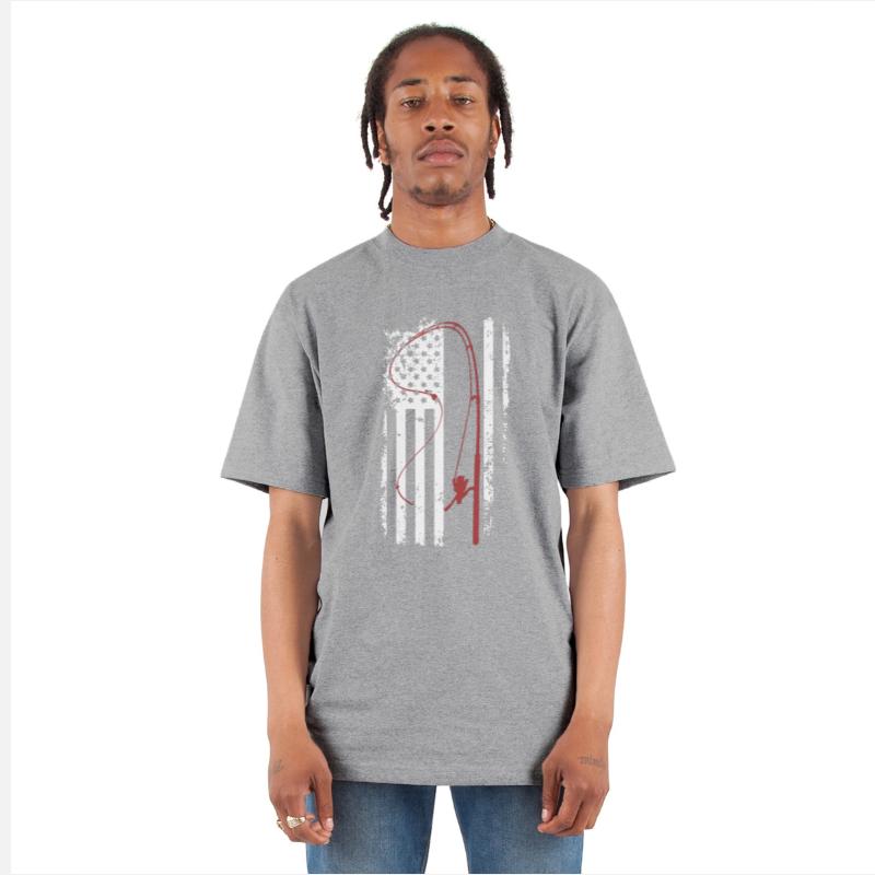 Fishing - United States flag T-shirt