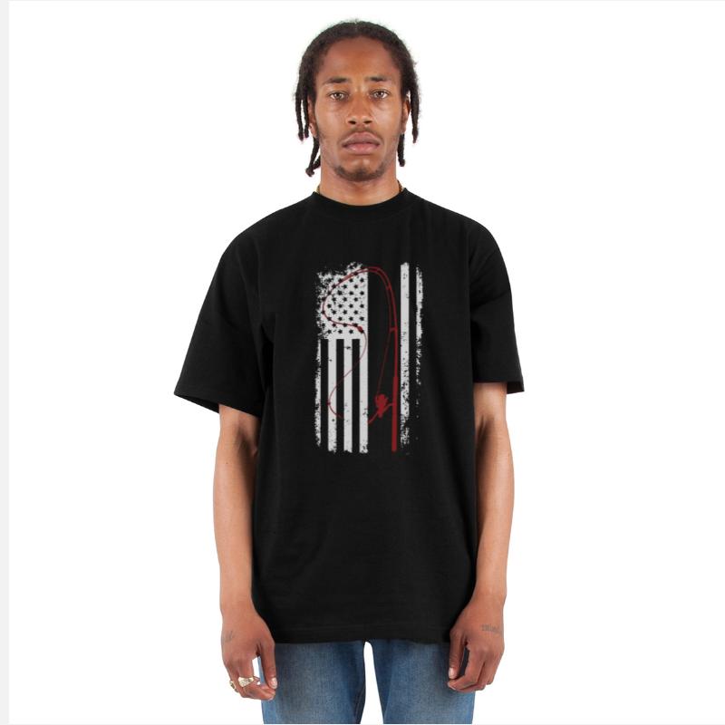 Fishing - United States flag T-shirt