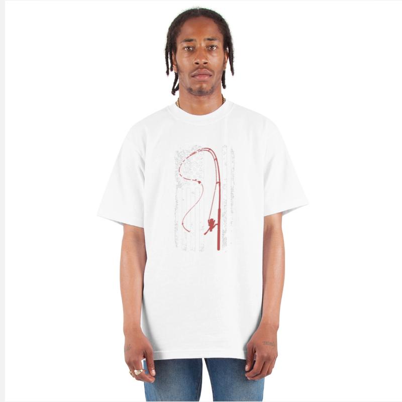 Fishing - United States flag T-shirt