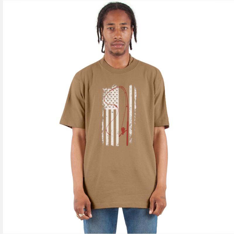 Fishing - United States flag T-shirt