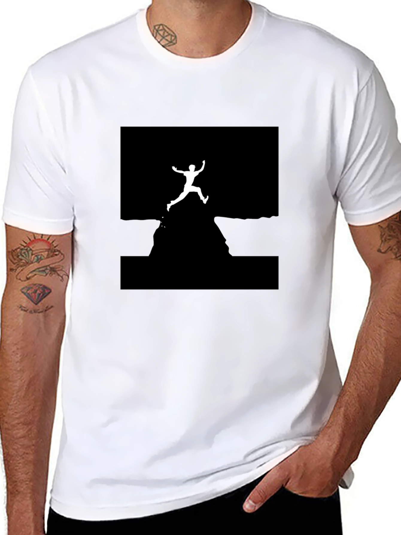 Cliff Jumper Graphic Tee - Black Cotton T-Shirt